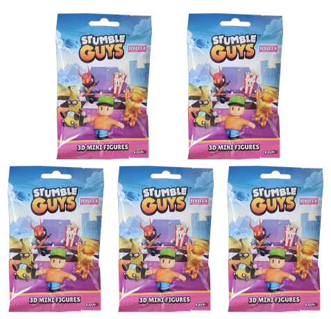 Stumble Guys 3D Serie 4 Minifiguren / 5x Sammeltüten