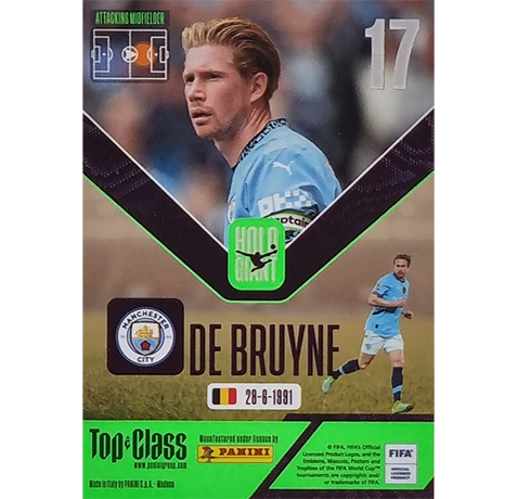 Panini Top Class Adrenalyn XL 2025 / HOLO GIANT / DE BRUYNE