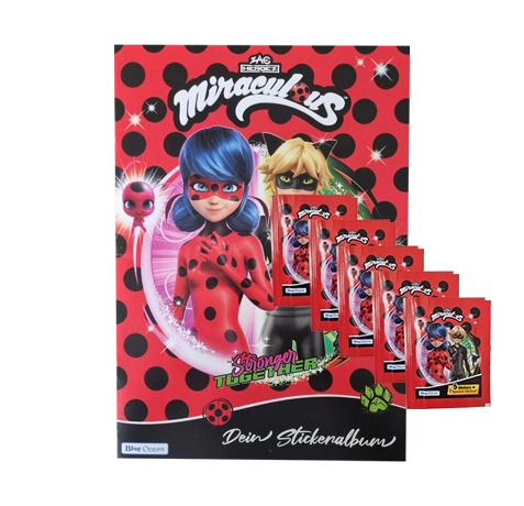 Blue Ocean Miraculous Ladybug Sticker / Stickeralbum + 5x Stickertüten