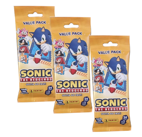 Panini Sonic The Hedgehog Trading Cards / 3x Fat Pack (Value Pack)