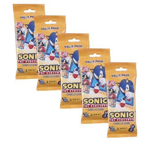 Panini Sonic The Hedgehog Trading Cards / 5x Fat Pack (Value Pack)