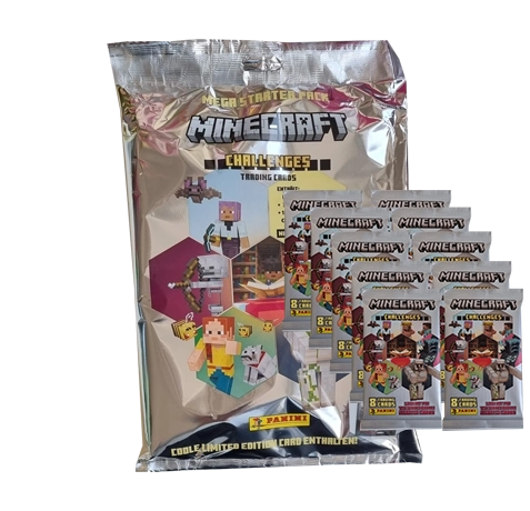 Panini Minecraft Trading Cards Serie 4 Challenges / 1x Starterpack + 10x Booster Packs (Deutsche Version)