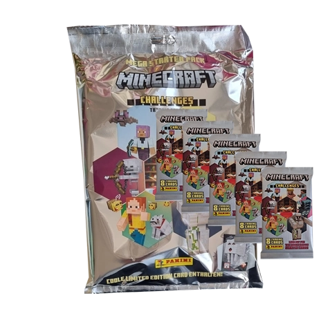 Panini Minecraft Trading Cards Serie 4 Challenges / 1x Starterpack + 5x Booster Packs (Deutsche Version)
