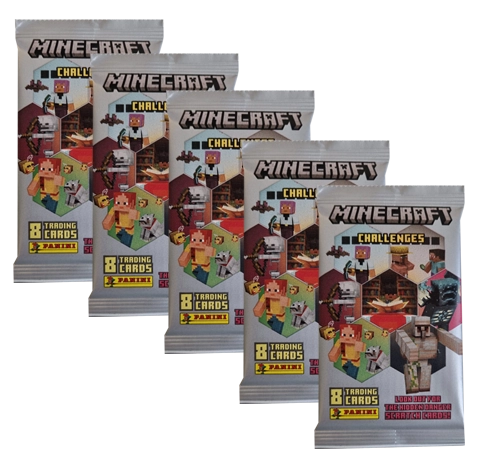 Panini Minecraft Trading Cards Serie 4 Challenges / 5x Booster Packs (Deutsche Version)
