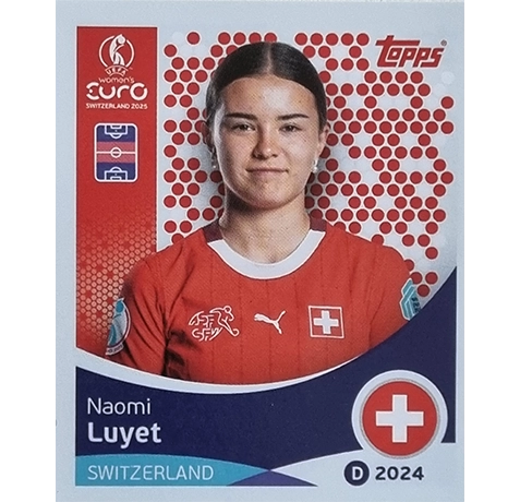 Topps UEFA Women EURO 2025 Sticker | Nr 039 Naomi Luyet
