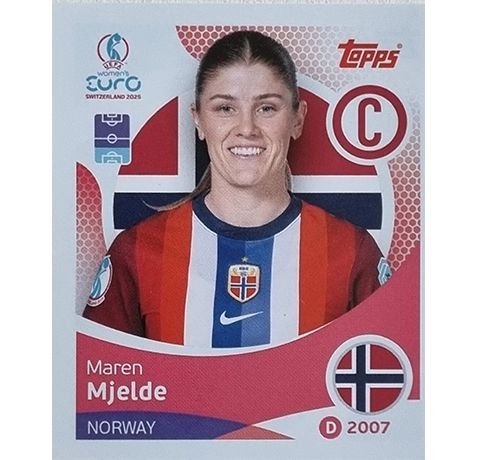 Topps UEFA Women EURO 2025 Sticker | Nr 046 Maren Mjelde