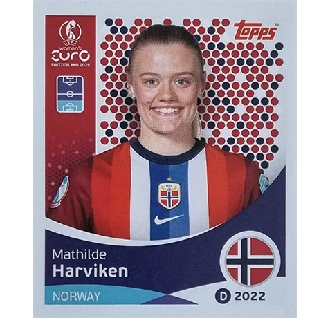 Topps UEFA Women EURO 2025 Sticker | Nr 048 Mathilde Harviken