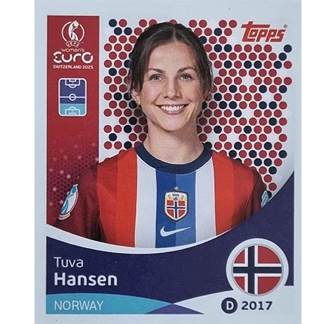 Topps UEFA Women EURO 2025 Sticker | Nr 049 Tuva Hansen