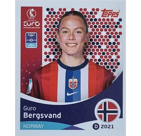 Topps UEFA Women EURO 2025 Sticker | Nr 050 Guro Bergsvand