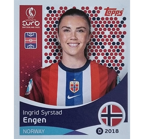 Topps UEFA Women EURO 2025 Sticker | Nr 052 Ingrid Syestad Engen