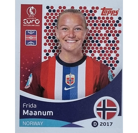 Topps UEFA Women EURO 2025 Sticker | Nr 053 Frida Maanum