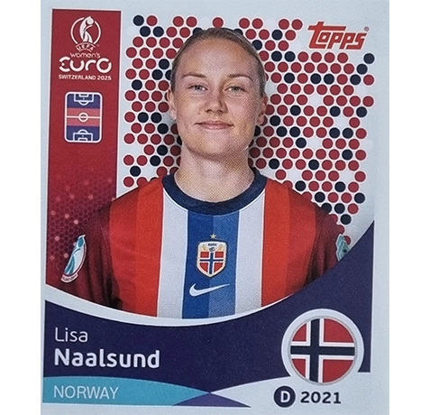 Topps UEFA Women EURO 2025 Sticker | Nr 054 Lisa Naalsund