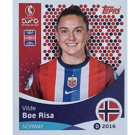 Topps UEFA Women EURO 2025 Sticker | Nr 055 Vilde Boe Risa