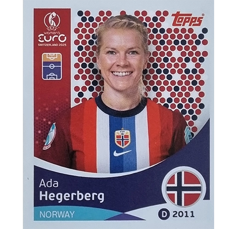 Topps UEFA Women EURO 2025 Sticker | Nr 058 Ada Hegerberg
