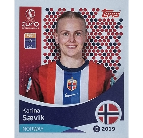 Topps UEFA Women EURO 2025 Sticker | Nr 060 Karina Saevik