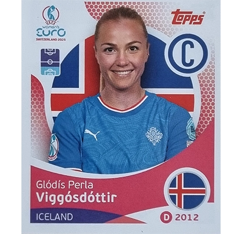 Topps UEFA Women EURO 2025 Sticker | Nr 062 Glodis Perla Viggosdottir