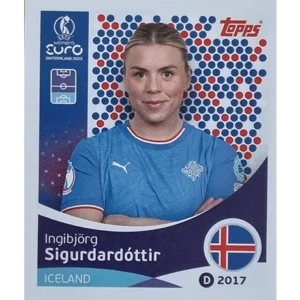 Topps UEFA Women EURO 2025 Sticker | Nr 064 Ingibjörg Sigurdardottir