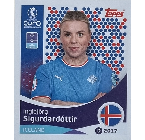 Topps UEFA Women EURO 2025 Sticker | Nr 064 Ingibjörg Sigurdardottir