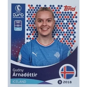 Topps UEFA Women EURO 2025 Sticker | Nr 066 Gudny Arnadottir