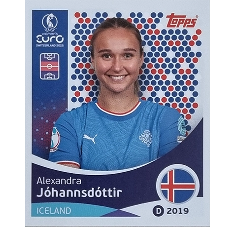 Topps UEFA Women EURO 2025 Sticker | Nr 070 Alexandra Johannsdottir