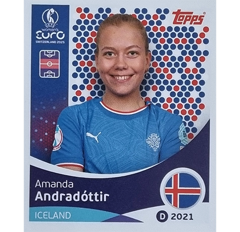 Topps UEFA Women EURO 2025 Sticker | Nr 072 Amanda Andradottir
