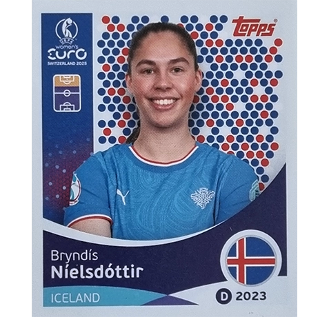 Topps UEFA Women EURO 2025 Sticker | Nr 074 Bryndis Nielsdottir