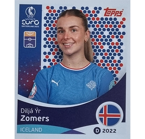 Topps UEFA Women EURO 2025 Sticker | Nr 075 Dilja Yr Zomers