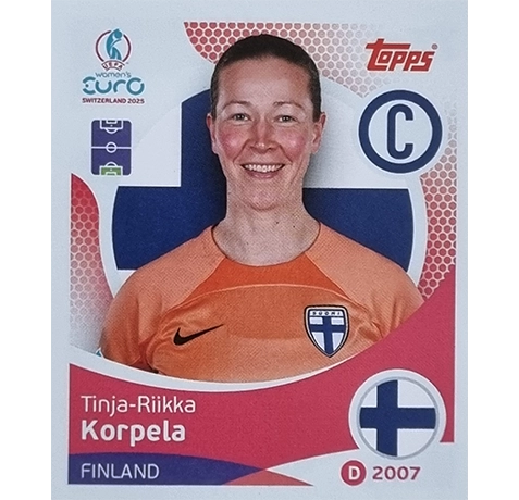Topps UEFA Women EURO 2025 Sticker | Nr 078 Tinja-Riikka Korpela