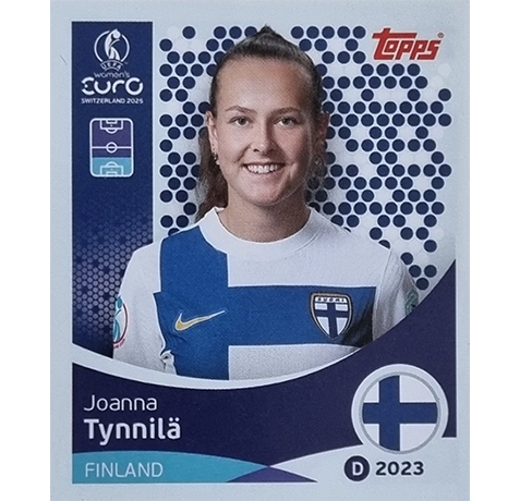 Topps UEFA Women EURO 2025 Sticker | Nr 082 Joanna Tynnilä