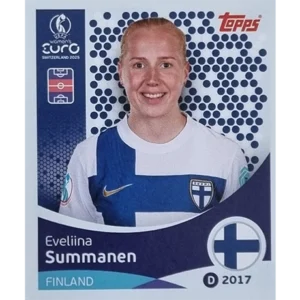 Topps UEFA Women EURO 2025 Sticker | Nr 085 Evelliina Summanen