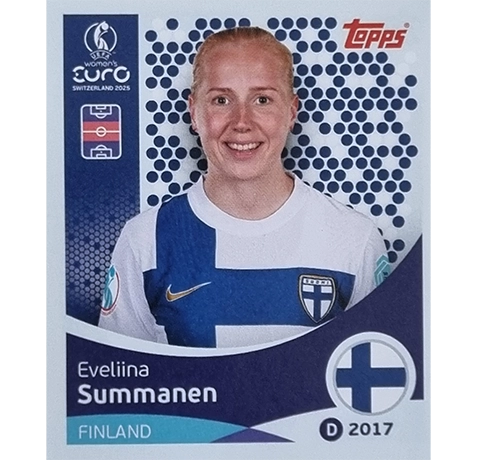 Topps UEFA Women EURO 2025 Sticker | Nr 085 Evelliina Summanen