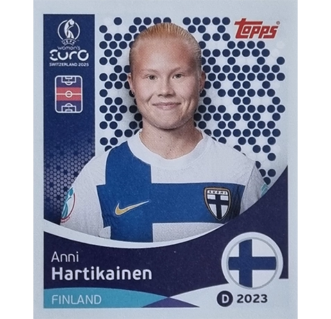 Topps UEFA Women EURO 2025 Sticker | Nr 089 Anni Hartikainen