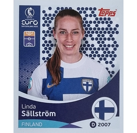 Topps UEFA Women EURO 2025 Sticker | Nr 092 Linda Sällström
