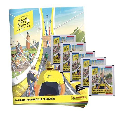 Panini Tour de France 2025 Sticker | 1x Stickeralbum + 5x Stickertüten