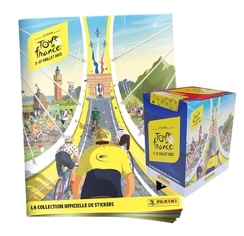 Panini Tour de France 2025 Sticker | 1x Stickeralbum + 1x Display je 36x Stickertüten