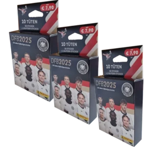 Panini 125 Jahre DFB Fussball Sticker | 3x Eco Blister Pack groß