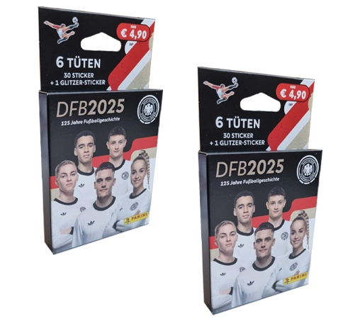 Panini 125 Jahre DFB Fussball Sticker | 2x Eco Blister Pack klein