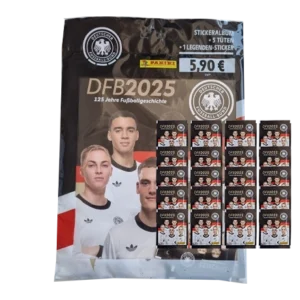 Panini 125 Jahre DFB Fussball Sticker | 1x Starterpack + 20x Stickertüten