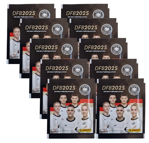 Panini 125 Jahre DFB Fussball Sticker | 10x Stickertüten