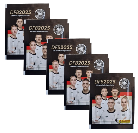 Panini 125 Jahre DFB Fussball Sticker | 5x Stickertüten