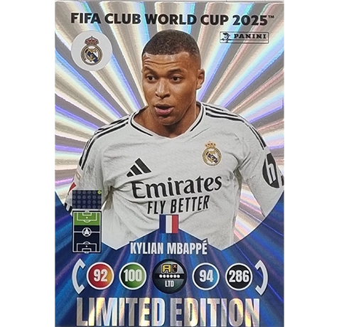 Panini FIFA Club WM Trading Cards 2025 | KYLIAN MBAPPE | LIMITED EDITION