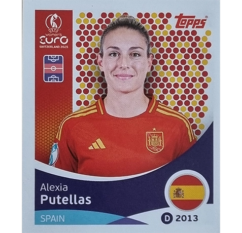 Topps UEFA Women EURO 2025 Sticker | Nr 100 Alexia Putellas