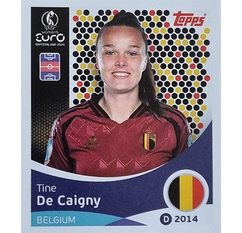 Topps UEFA Women EURO 2025 Sticker | Nr 135 Tine De Caigny