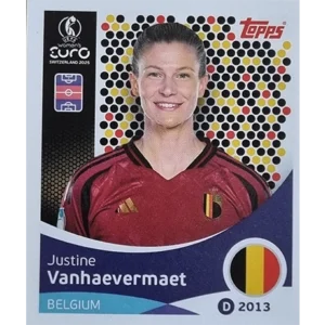 Topps UEFA Women EURO 2025 Sticker | Nr 137 Justine Vanhaevermaet