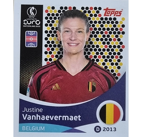 Topps UEFA Women EURO 2025 Sticker | Nr 137 Justine Vanhaevermaet
