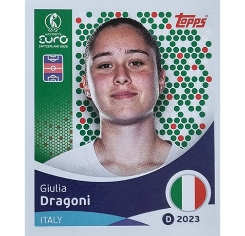Topps UEFA Women EURO 2025 Sticker | Nr 150 Giulia Dragoni