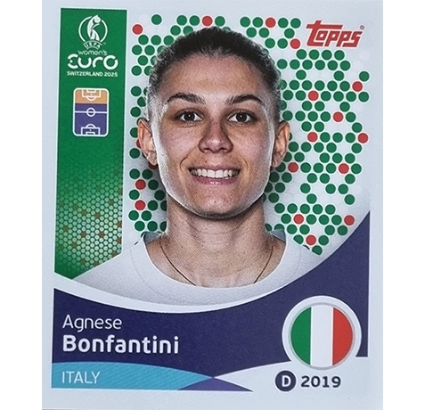 Topps UEFA Women EURO 2025 Sticker | Nr 156 Agnese Bonfantini