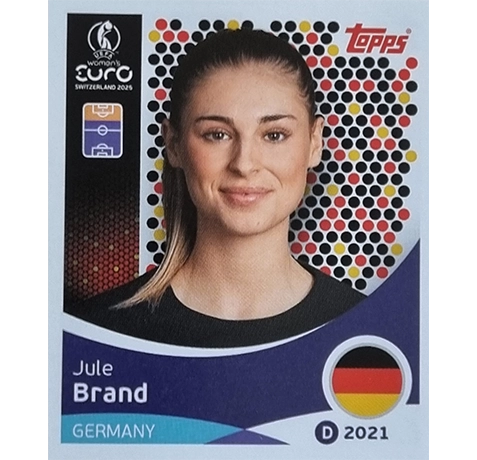 Topps UEFA Women EURO 2025 Sticker | Nr 187 Jule Brand