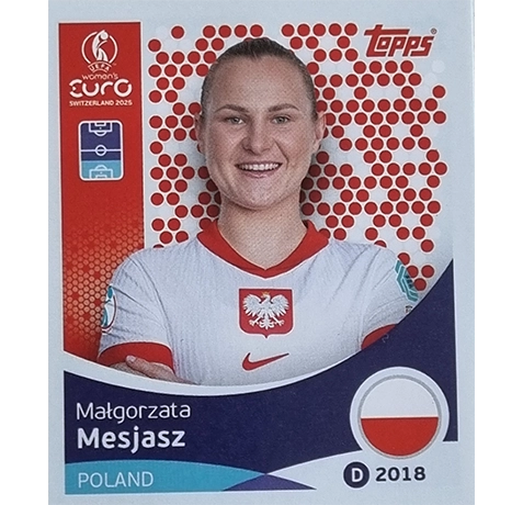 Topps UEFA Women EURO 2025 Sticker | Nr 195 Matgorzata Mesjasz