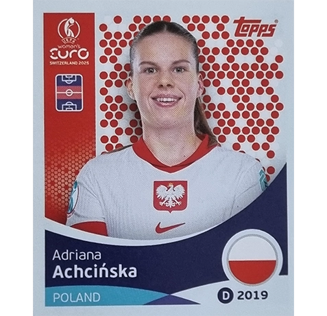 Topps UEFA Women EURO 2025 Sticker | Nr 198 Adriana Achcinska